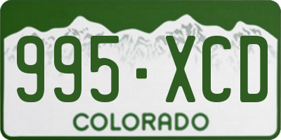 CO license plate 995XCD