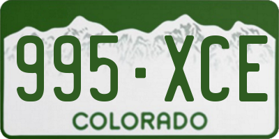 CO license plate 995XCE