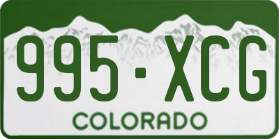 CO license plate 995XCG