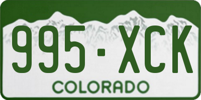 CO license plate 995XCK