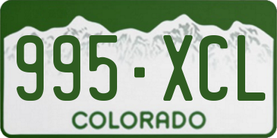 CO license plate 995XCL