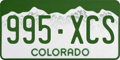 CO license plate 995XCS