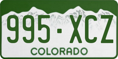 CO license plate 995XCZ