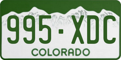 CO license plate 995XDC