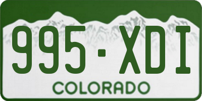 CO license plate 995XDI