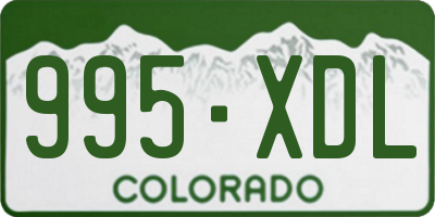CO license plate 995XDL