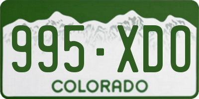 CO license plate 995XDO