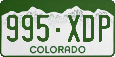 CO license plate 995XDP