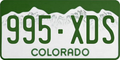 CO license plate 995XDS