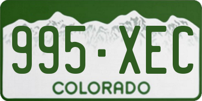 CO license plate 995XEC