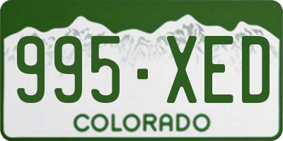 CO license plate 995XED
