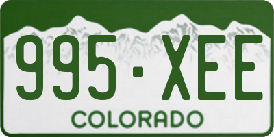 CO license plate 995XEE