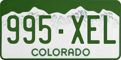 CO license plate 995XEL