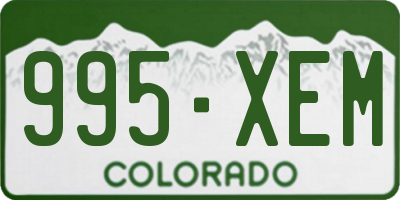 CO license plate 995XEM