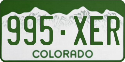 CO license plate 995XER