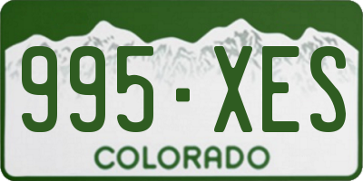 CO license plate 995XES