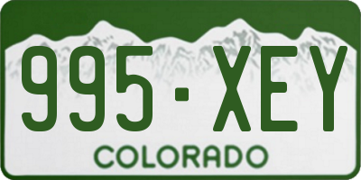 CO license plate 995XEY