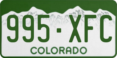 CO license plate 995XFC