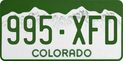 CO license plate 995XFD