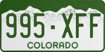 CO license plate 995XFF