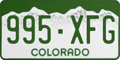 CO license plate 995XFG