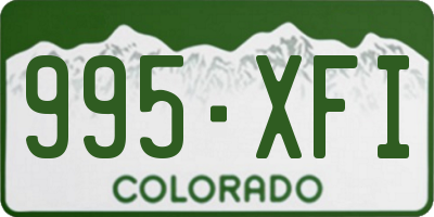 CO license plate 995XFI