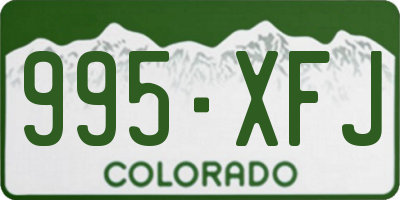 CO license plate 995XFJ