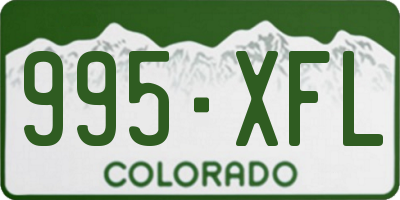 CO license plate 995XFL