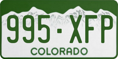 CO license plate 995XFP