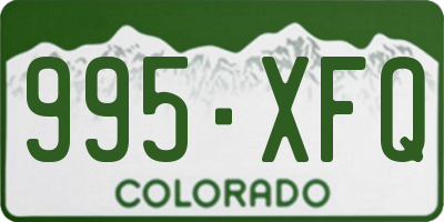 CO license plate 995XFQ