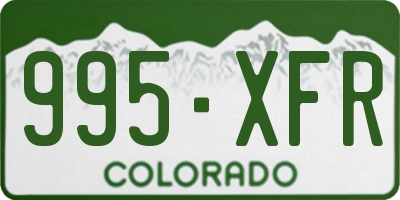 CO license plate 995XFR