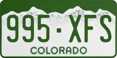 CO license plate 995XFS