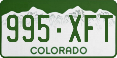 CO license plate 995XFT