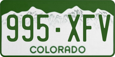 CO license plate 995XFV