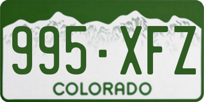 CO license plate 995XFZ