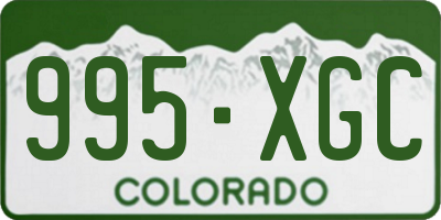 CO license plate 995XGC