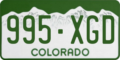 CO license plate 995XGD