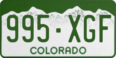 CO license plate 995XGF
