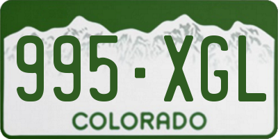CO license plate 995XGL