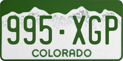 CO license plate 995XGP
