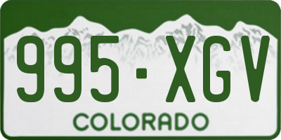 CO license plate 995XGV