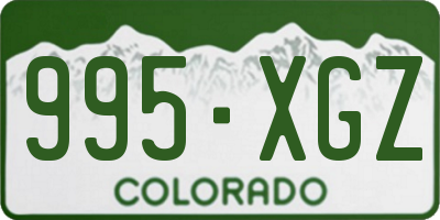 CO license plate 995XGZ