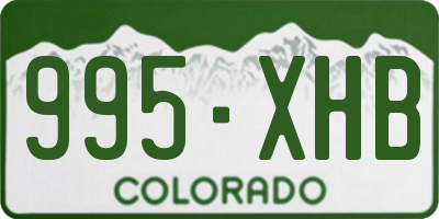CO license plate 995XHB