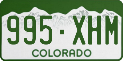 CO license plate 995XHM