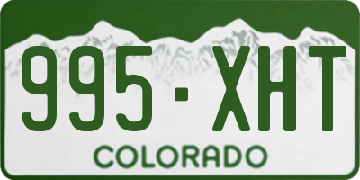 CO license plate 995XHT