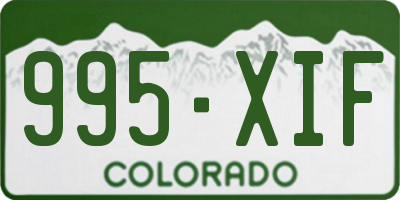 CO license plate 995XIF