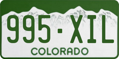 CO license plate 995XIL