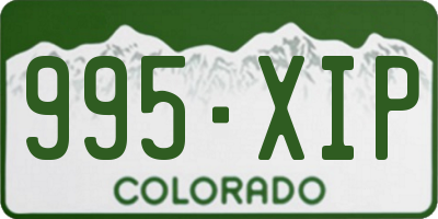 CO license plate 995XIP
