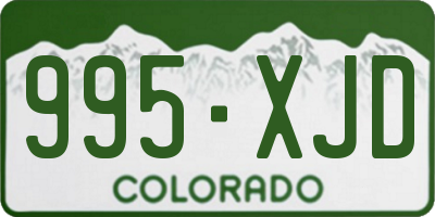 CO license plate 995XJD