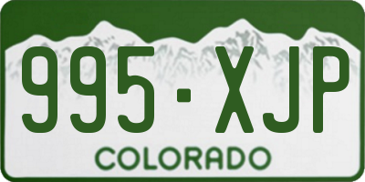 CO license plate 995XJP